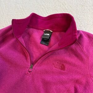 The North Face Women's Pink 1/4‎ Zip Fleece Pullover Size S Casual